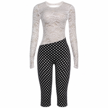 Load image into Gallery viewer, Laced Dotted Jumpsuit