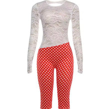 Load image into Gallery viewer, Laced Dotted Jumpsuit