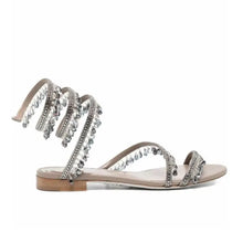 Load image into Gallery viewer, Chandelier Crystal Flat Sandals
