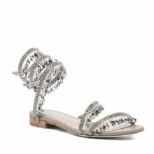 Load image into Gallery viewer, Chandelier Crystal Flat Sandals