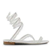 Load image into Gallery viewer, Chandelier Crystal Flat Sandals