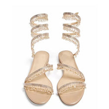 Load image into Gallery viewer, Chandelier Crystal Flat Sandals