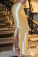 Load image into Gallery viewer, Satin Slit Skirt