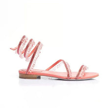 Load image into Gallery viewer, Chandelier Crystal Flat Sandals
