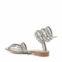 Load image into Gallery viewer, Chandelier Crystal Flat Sandals