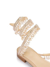 Load image into Gallery viewer, Chandelier Crystal Flat Sandals