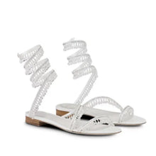 Load image into Gallery viewer, Chandelier Crystal Flat Sandals