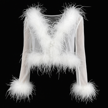 Load image into Gallery viewer, Ophelia Ostrich Feather Jacket
