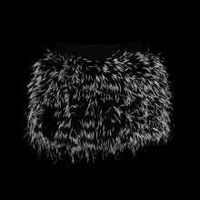 Load image into Gallery viewer, Oreo Ostrich Feather Mini Skirt
