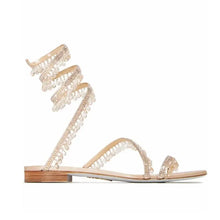 Load image into Gallery viewer, Chandelier Crystal Flat Sandals
