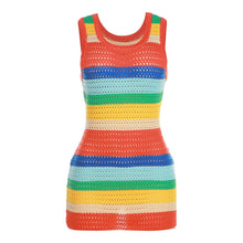 Load image into Gallery viewer, Knitted Rainbow Dress
