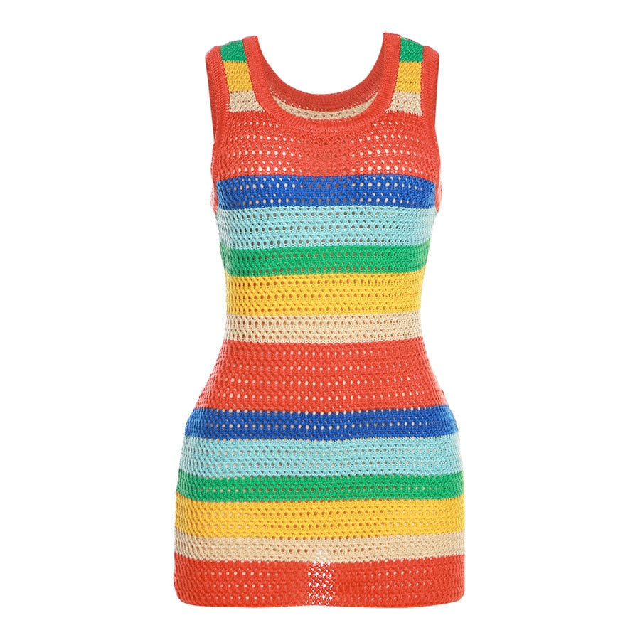 Knitted Rainbow Dress