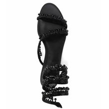 Load image into Gallery viewer, Chandelier Crystal Flat Sandals
