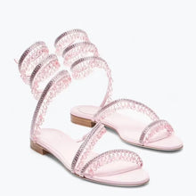 Load image into Gallery viewer, Chandelier Crystal Flat Sandals
