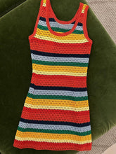 Load image into Gallery viewer, Knitted Rainbow Dress
