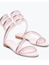 Load image into Gallery viewer, Chandelier Crystal Flat Sandals
