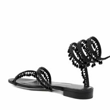 Load image into Gallery viewer, Chandelier Crystal Flat Sandals
