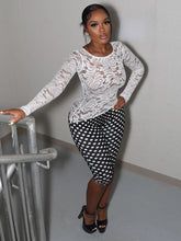 Load image into Gallery viewer, Laced Dotted Jumpsuit
