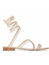 Load image into Gallery viewer, Chandelier Crystal Flat Sandals
