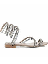 Load image into Gallery viewer, Chandelier Crystal Flat Sandals
