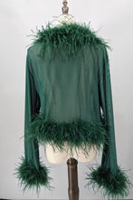 Load image into Gallery viewer, Ophelia Ostrich Feather Jacket
