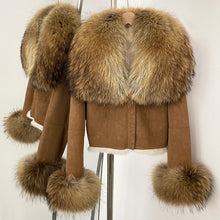 Load image into Gallery viewer, Toffee Rabbit Fur Coat
