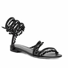 Load image into Gallery viewer, Chandelier Crystal Flat Sandals
