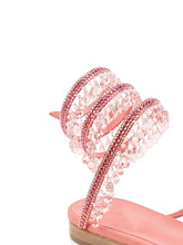 Load image into Gallery viewer, Chandelier Crystal Flat Sandals
