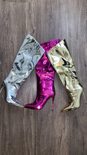 Load image into Gallery viewer, Metallic Boots Dark Pink
