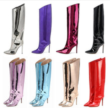 Load image into Gallery viewer, Metallic Boots Dark Pink
